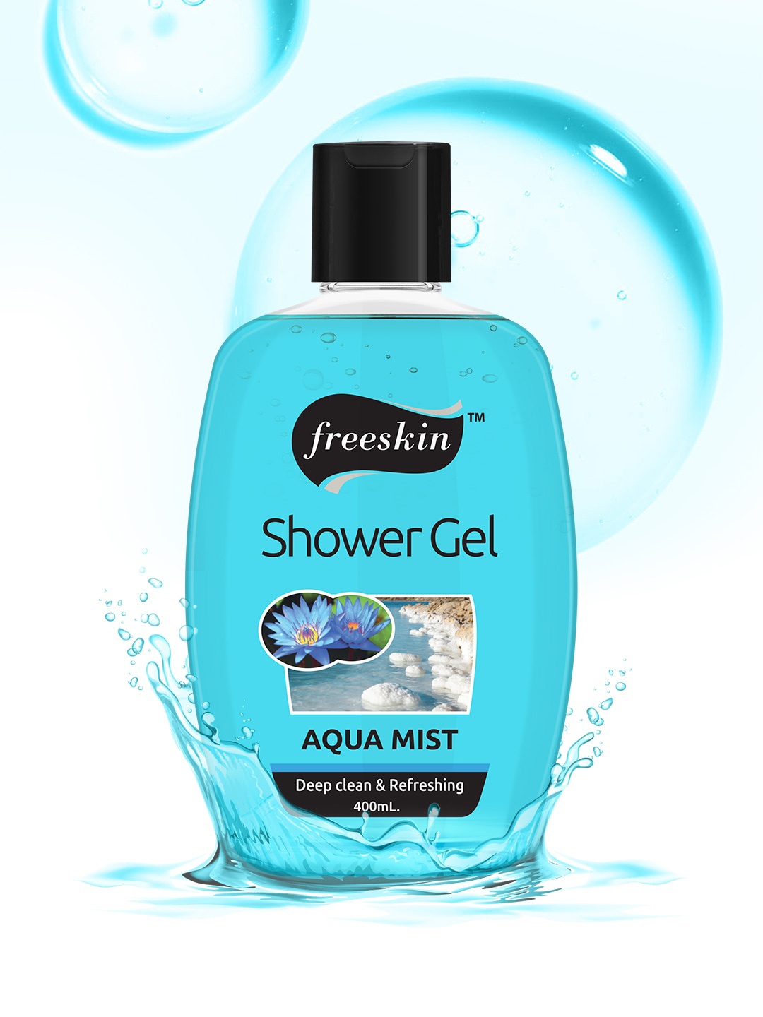 

Freeskin Unisex Aqua Mist Shower Gel 400 ml, Blue