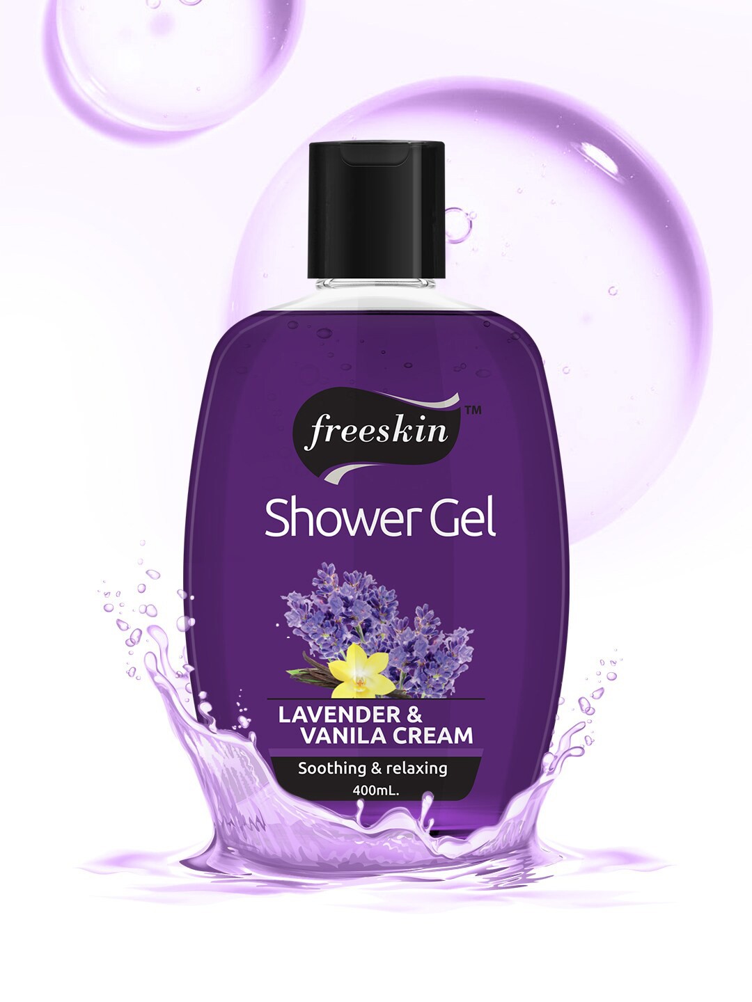 

Freeskin Lavender & Vanila Cream Shower Gel 400 ml, Purple