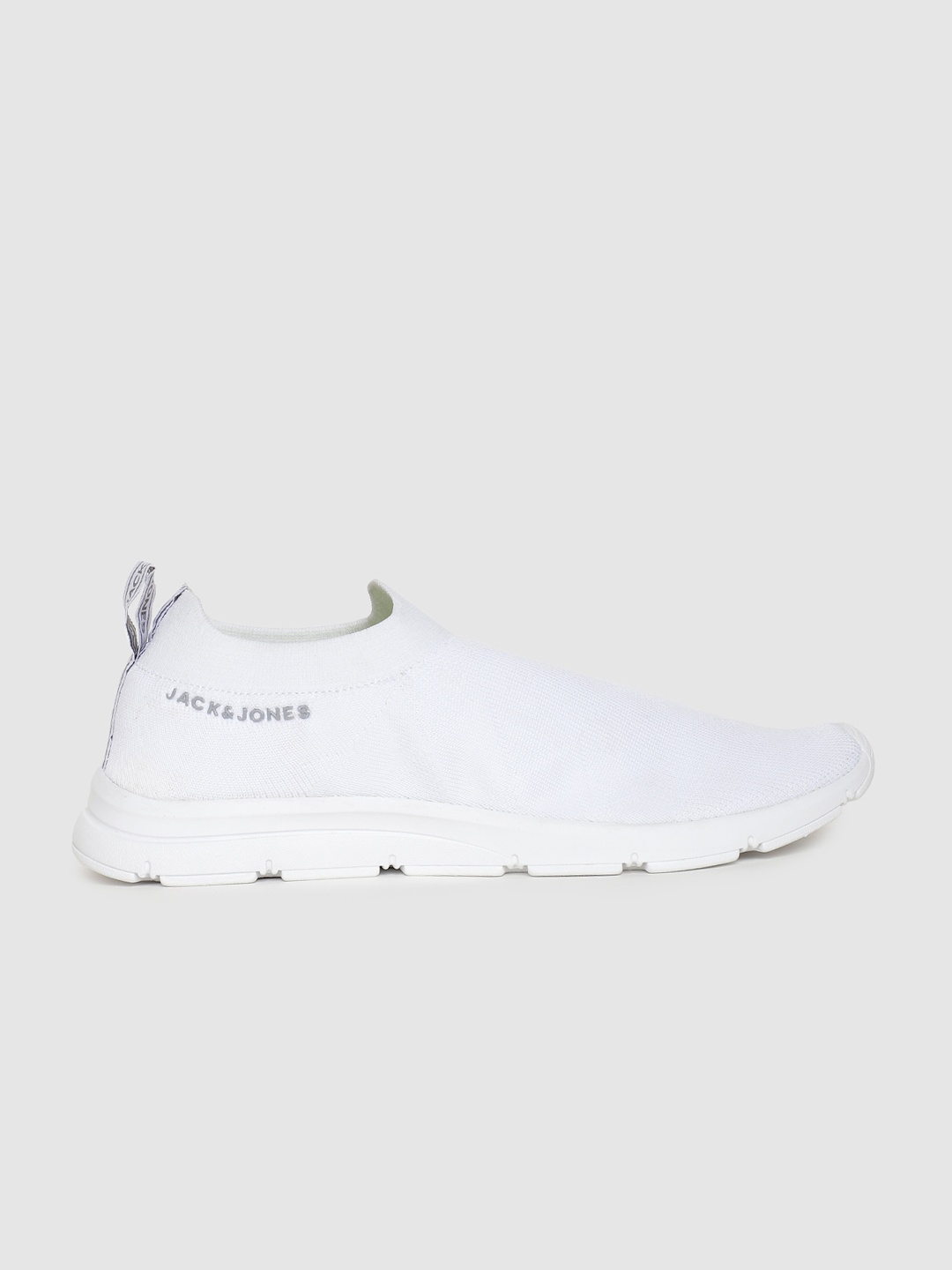 

Jack & Jones Men White Solid Slip-On Sneakers