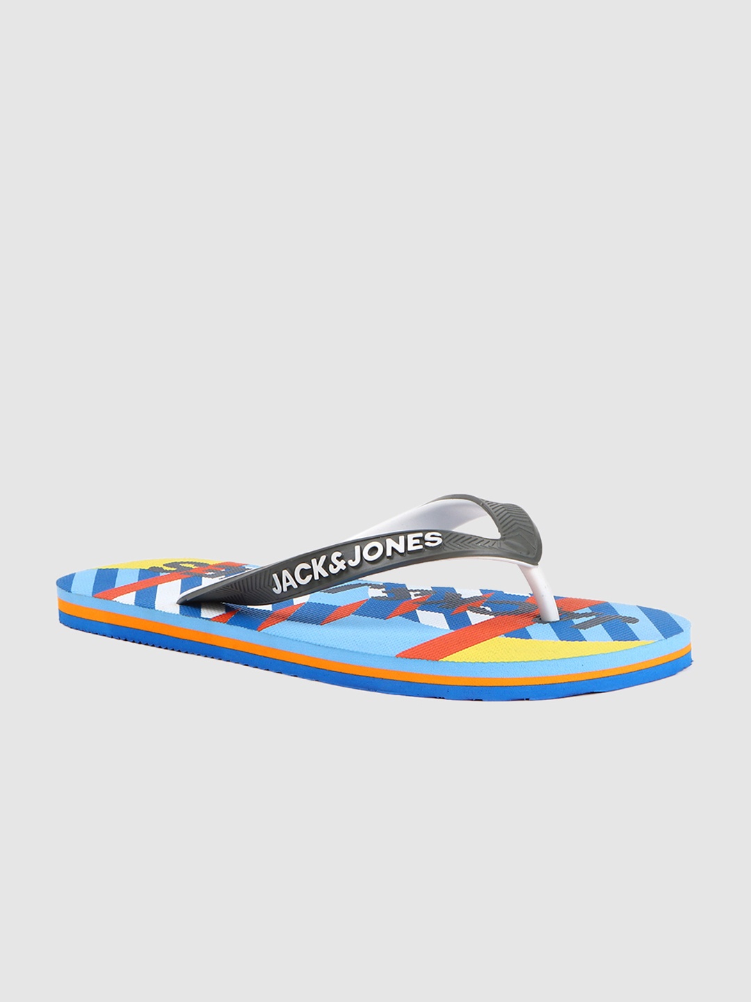 

Jack & Jones Men Multicoloured Printed Thong Flip-Flops, Multi