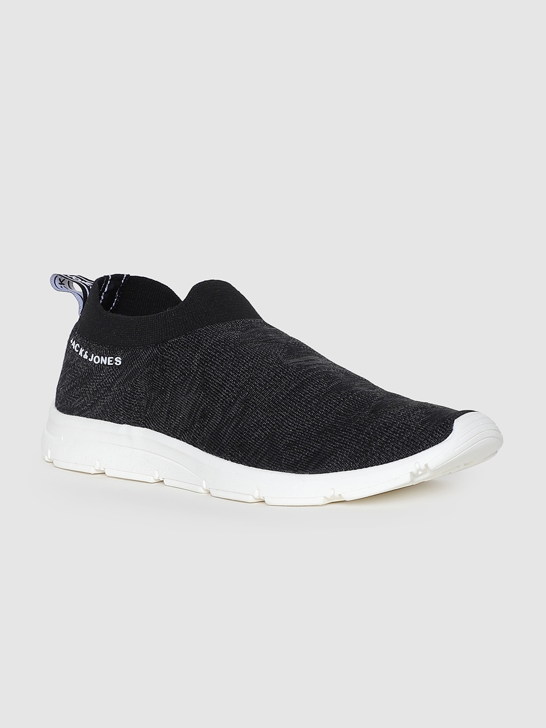 

Jack & Jones Men Black Solid Slip-On Sneakers