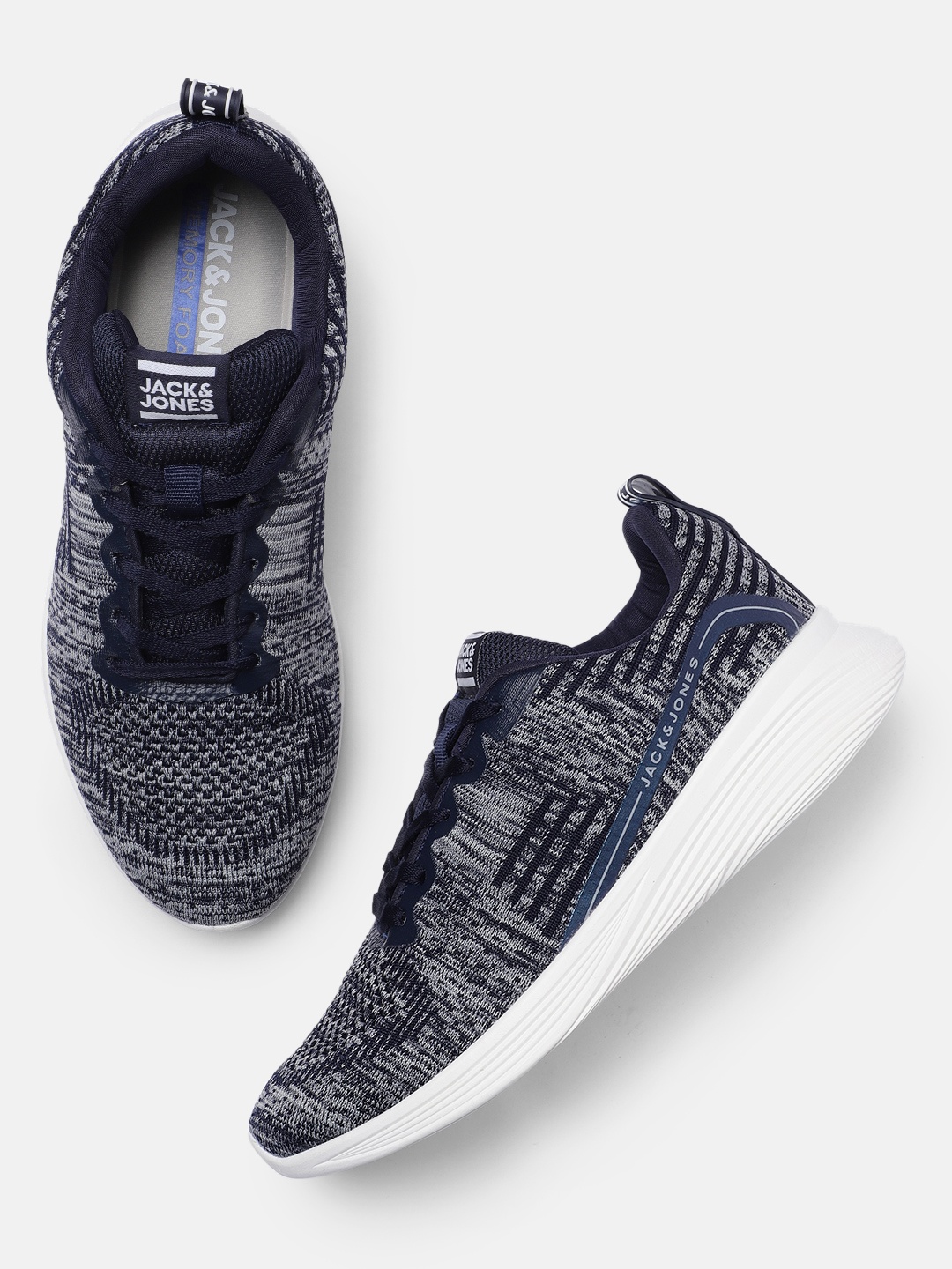 

Jack & Jones Men Blue Woven Design Sneakers