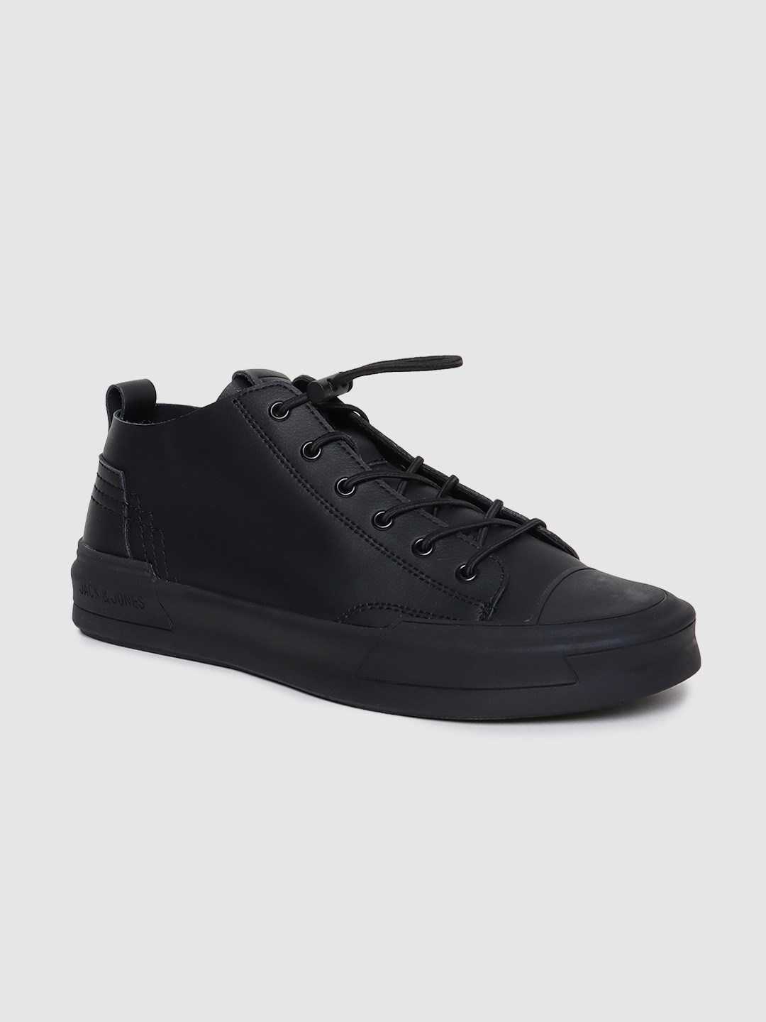 

Jack & Jones Men Black Leather Sneakers