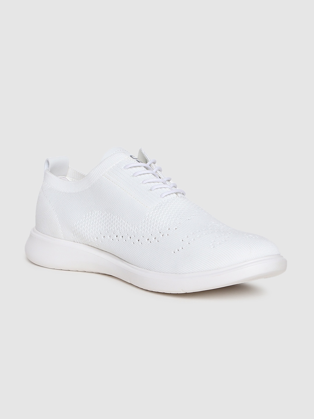 

Jack & Jones Men White Woven Design Knit Brogues