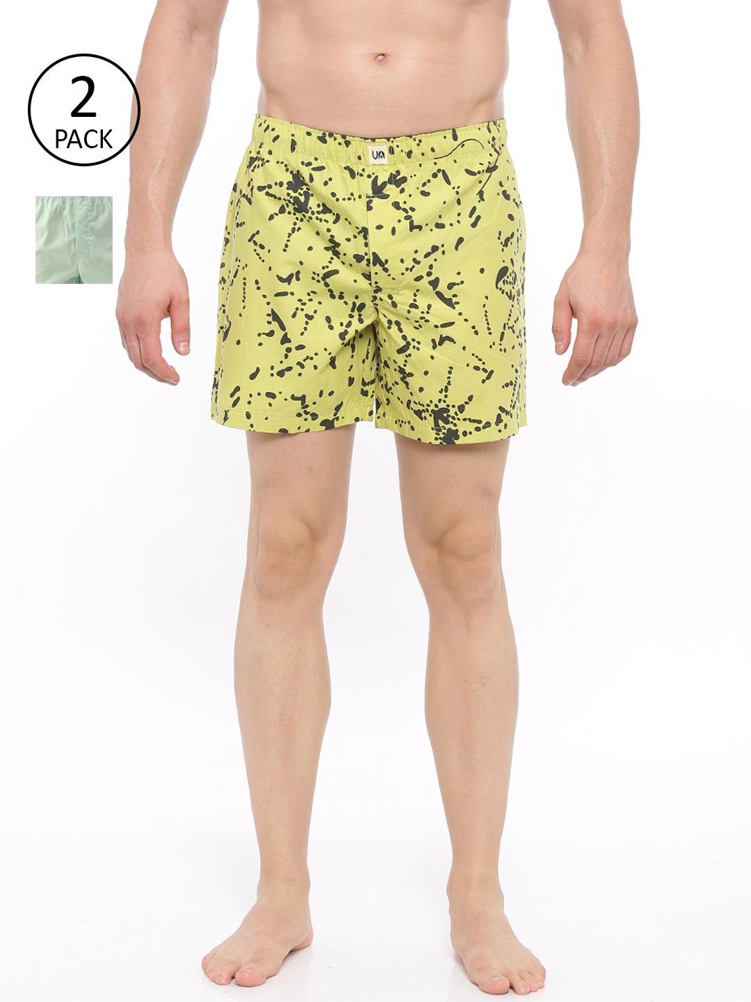 

Urban Dog Mens Yellow Pack of 2 Boxers