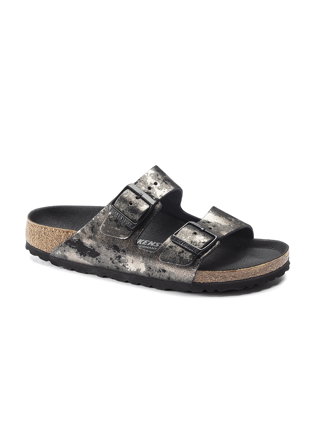 

Birkenstock Women Arizona Suede Leather Black Narrow Width Sandals