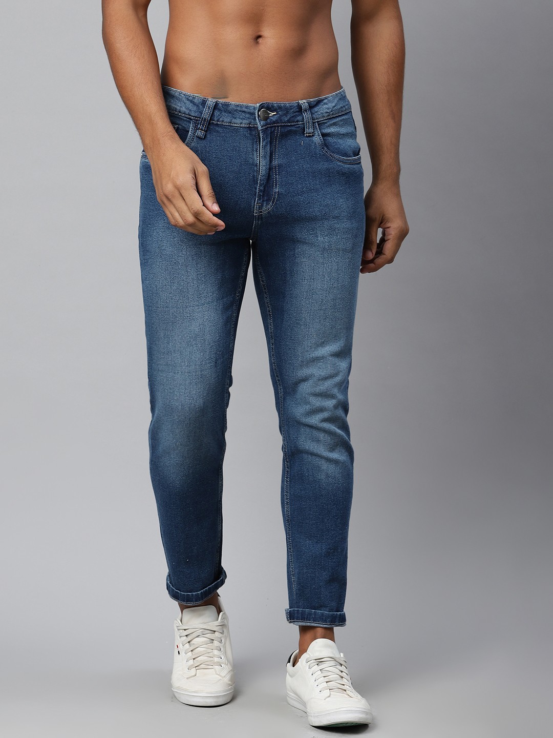 

Mast & Harbour Men Blue Faded Mid Rise Stretchable Jeans