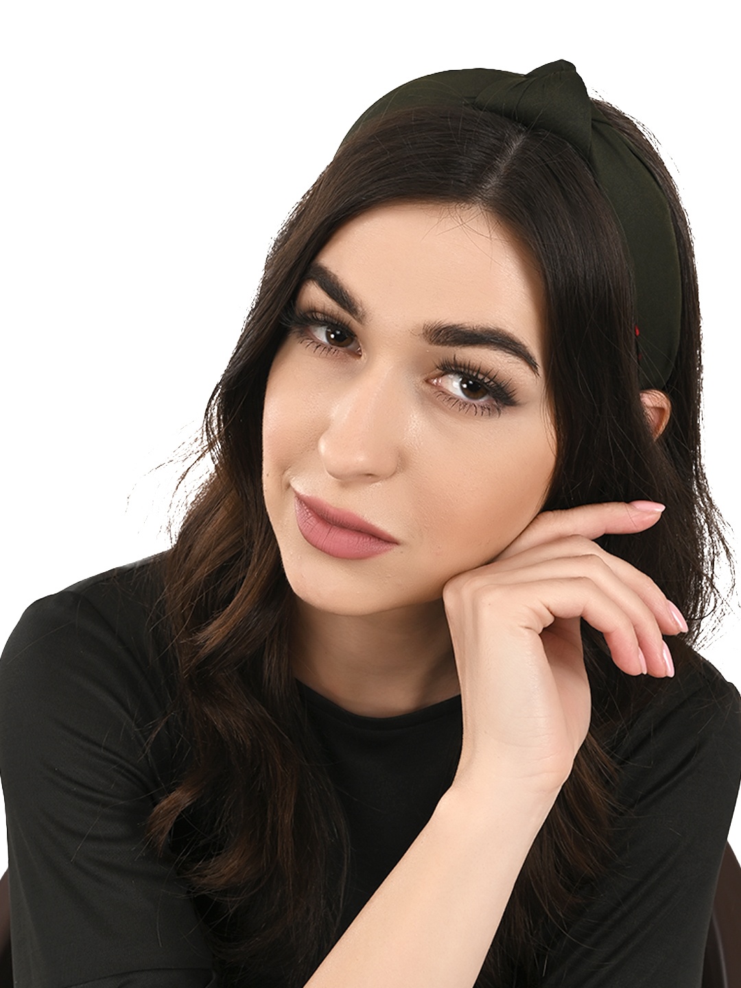 

BuckleUp Women Black Hairband
