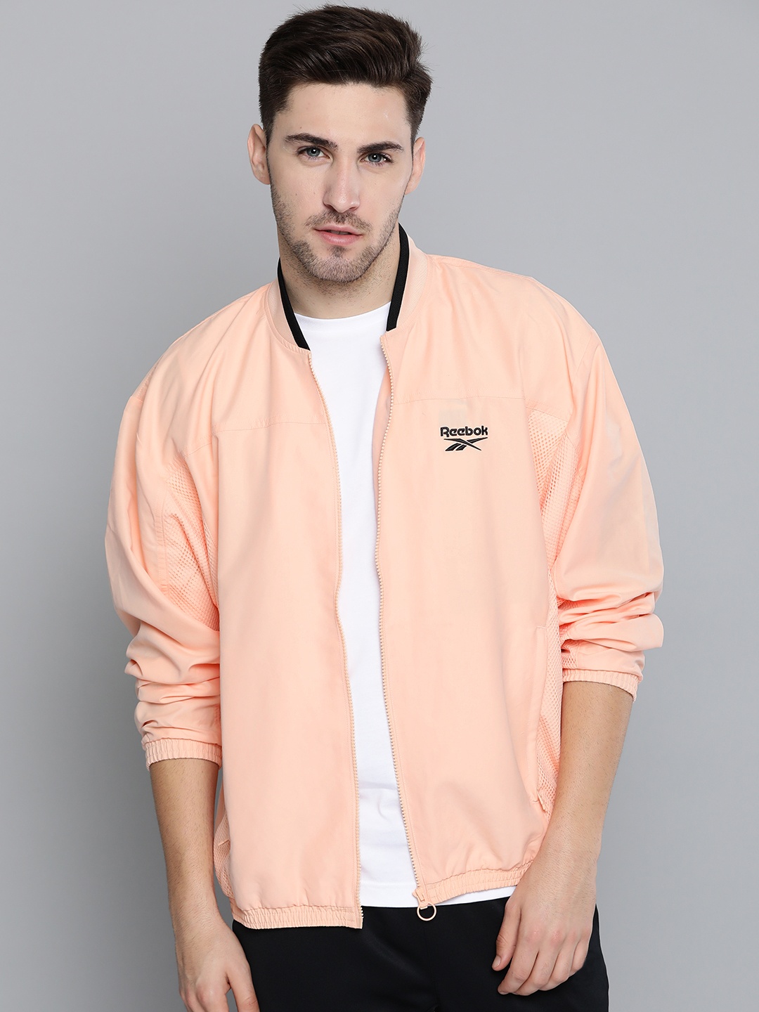 

Reebok Classic Men Peach-Coloured Recycled Polyester SR Back Vector Track Jacket