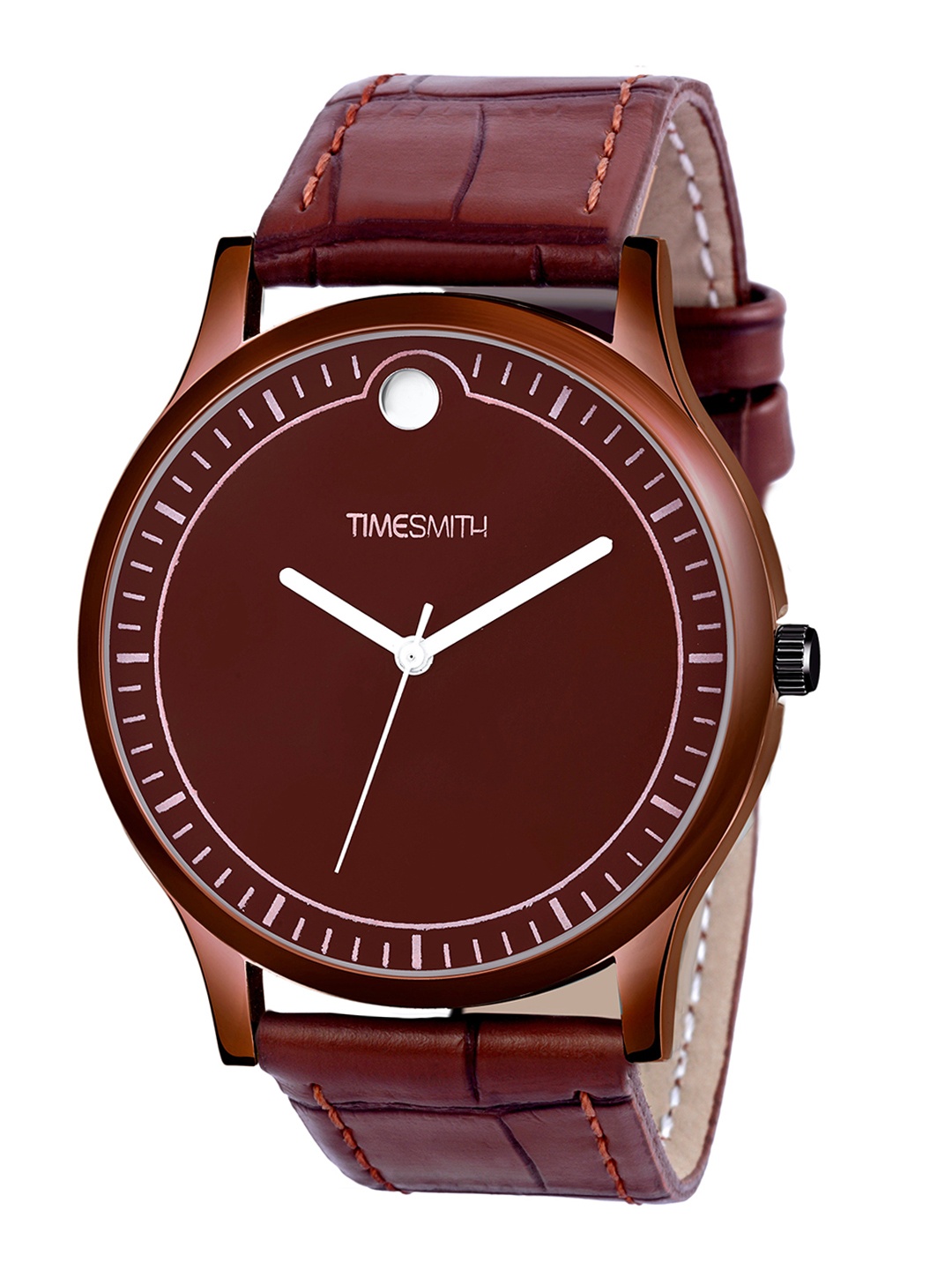 

TIMESMITH Men Brown Leather Analogue Watch CTC-008