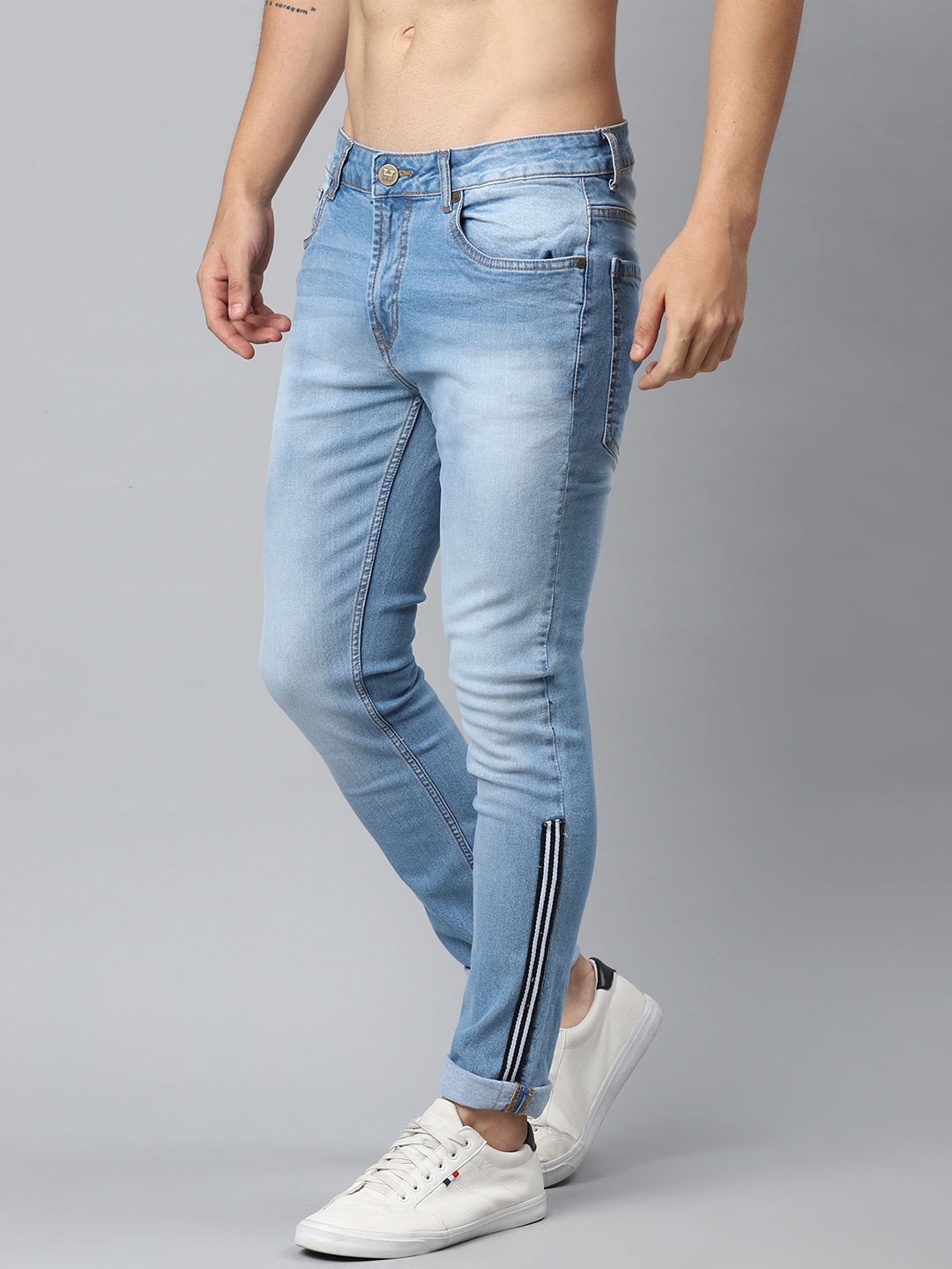 

Harvard Men Blue Skinny Fit Mid-Rise Clean Look Stretchable Jeans