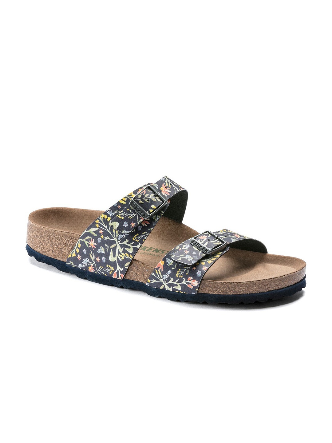 

Birkenstock Women Sydney Vegan Birko-Flor Blue Narrow Width Sandals, Navy blue