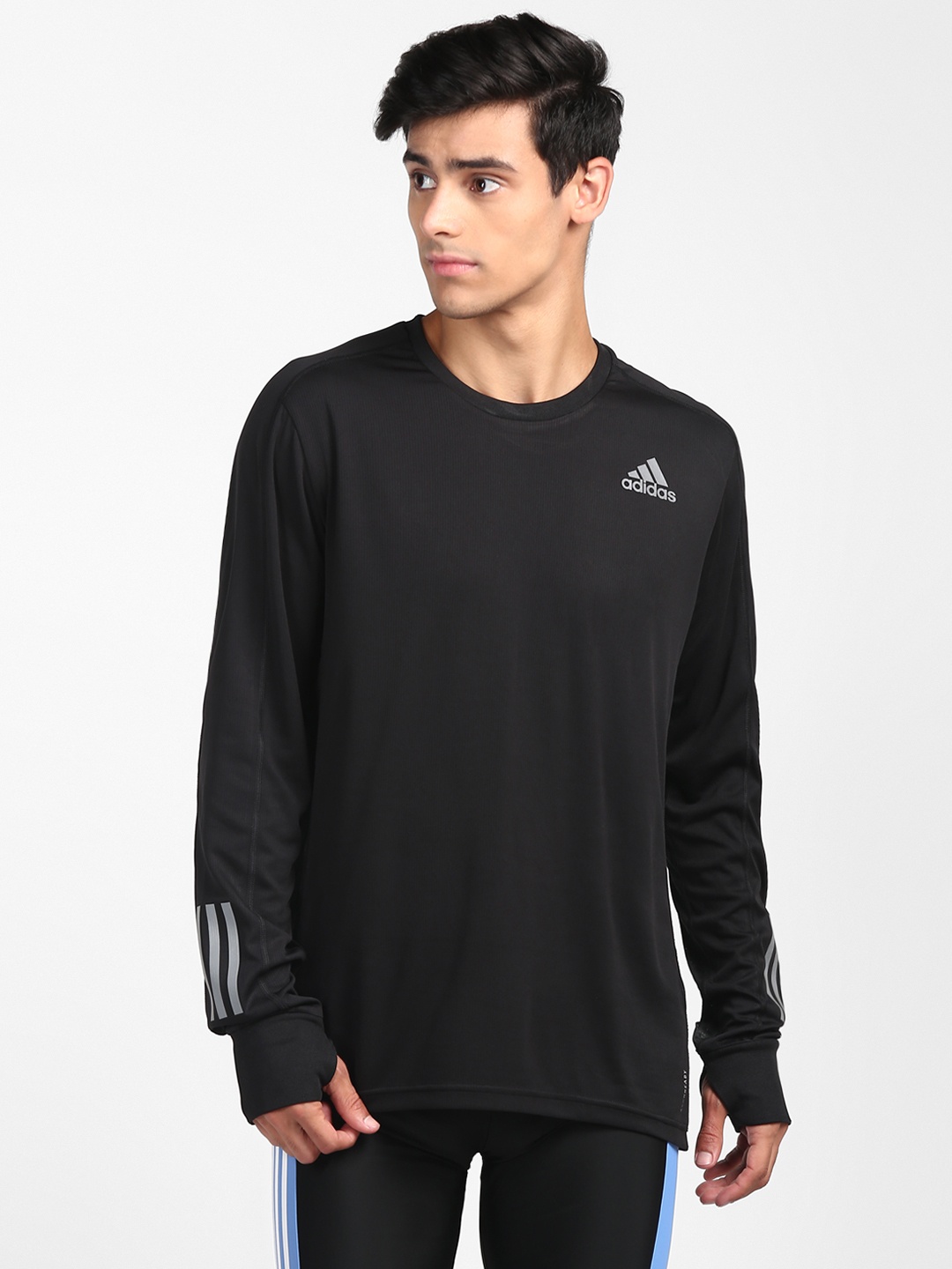 

ADIDAS Men Black Solid Own The Run Long Sleeve T-shirt