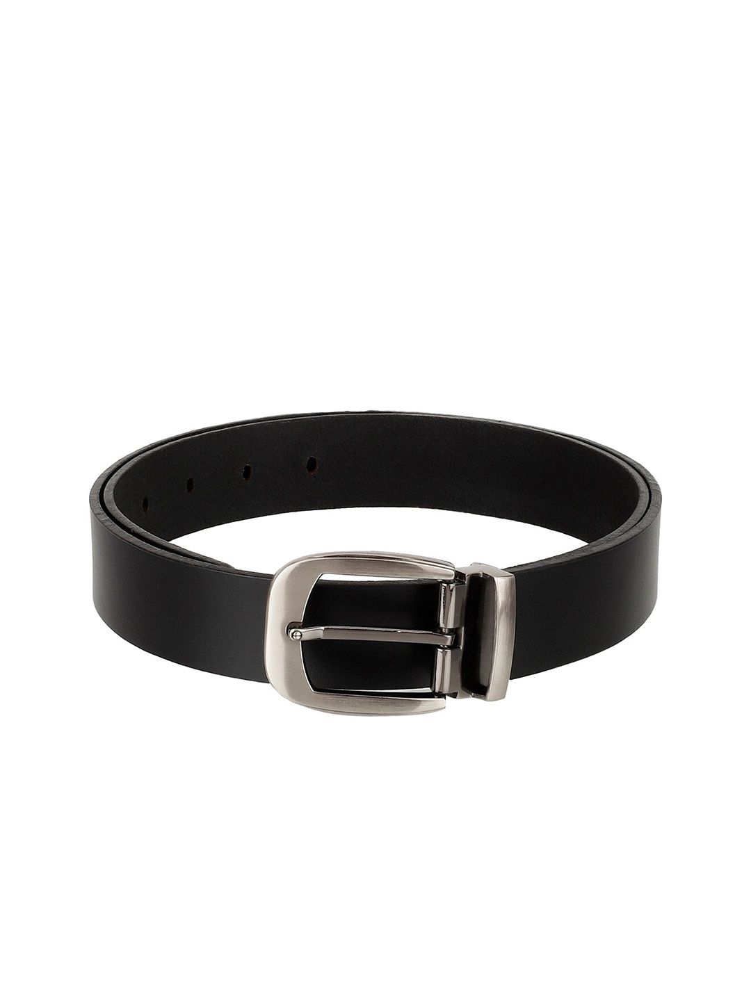 

Aditi Wasan Men Black Solid Leather Belt