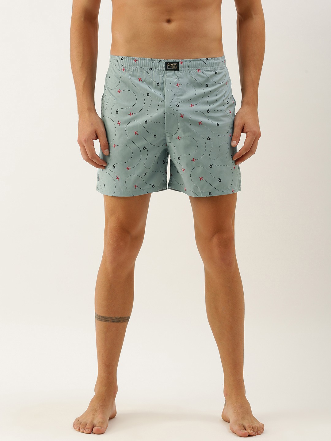 

Urban Dog Men Grey Printed Boxers
