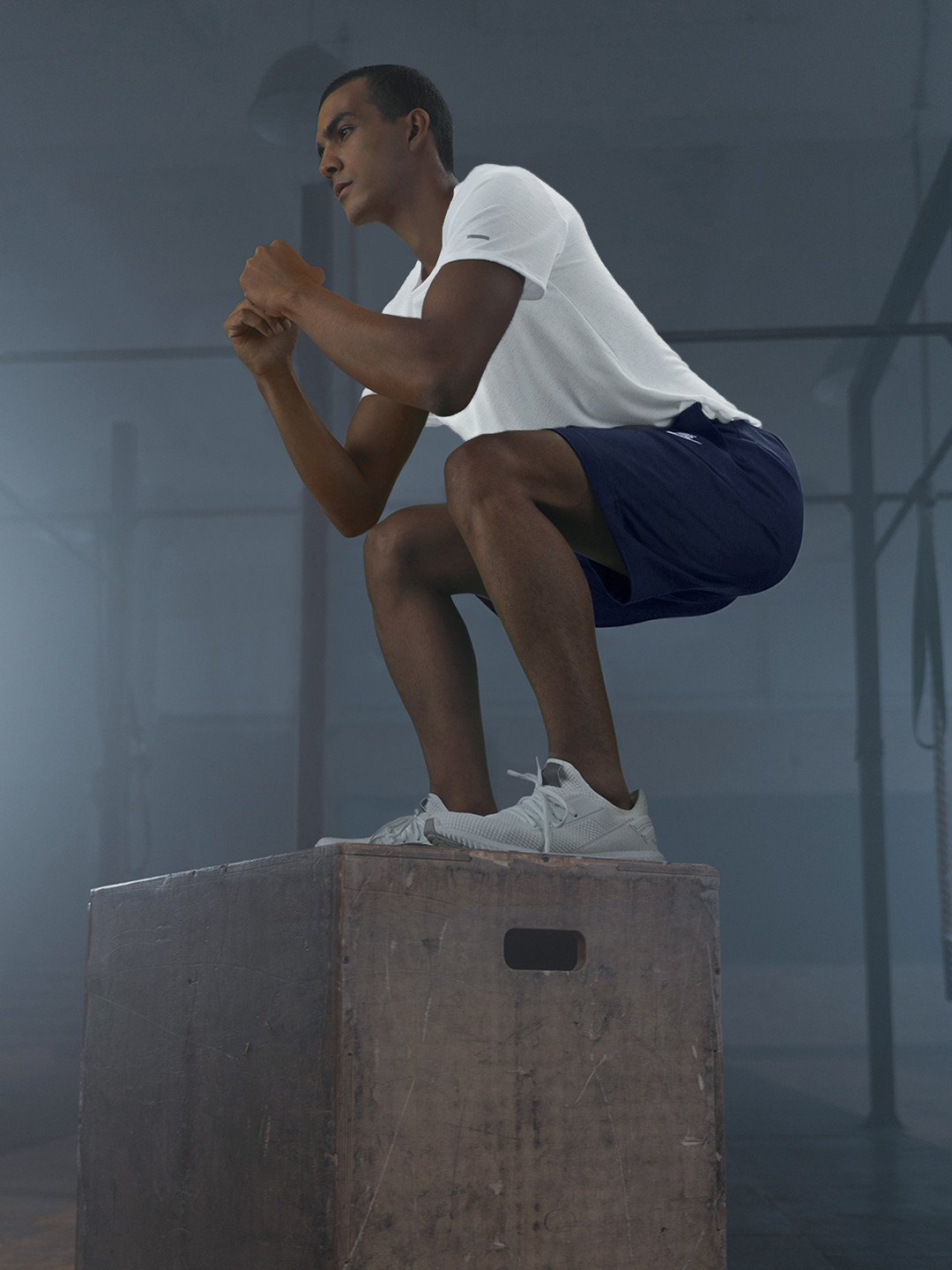 

Nike Men White Solid Dri-Fit Round Neck Running T-shirt