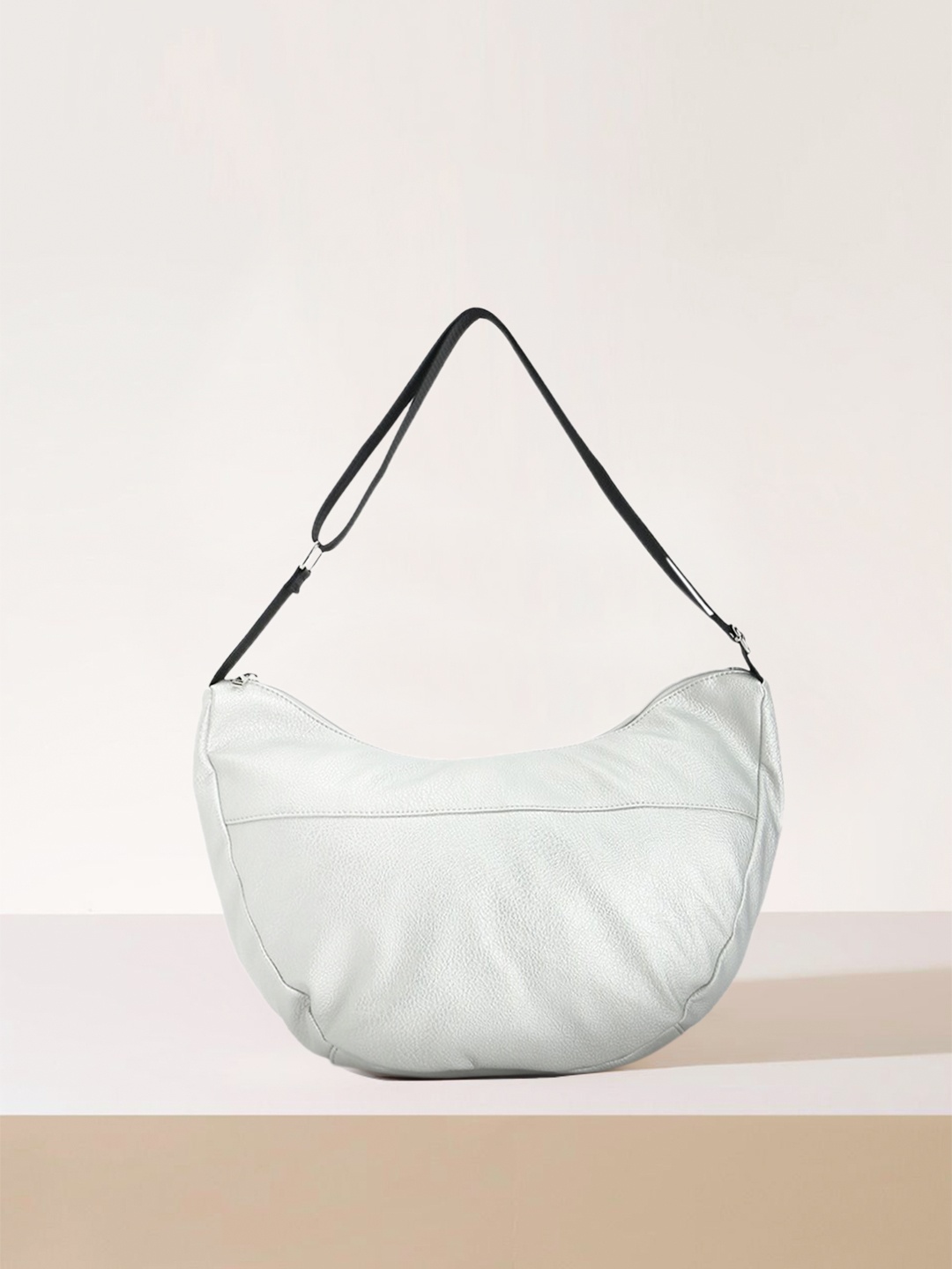 

FOREVER 21 Silver-Toned Solid Hobo Bag