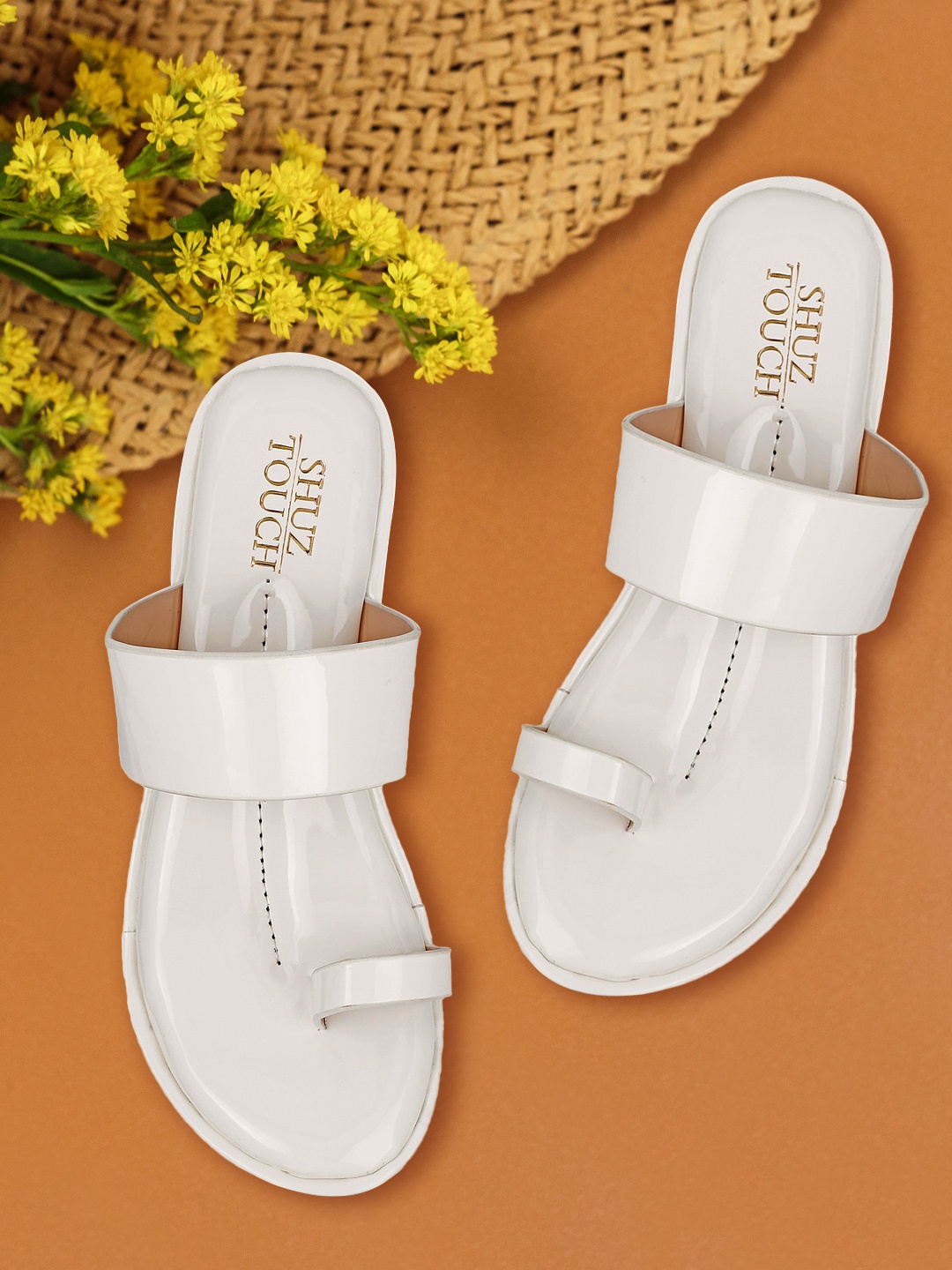 

SHUZ TOUCH Women White Solid Wedges