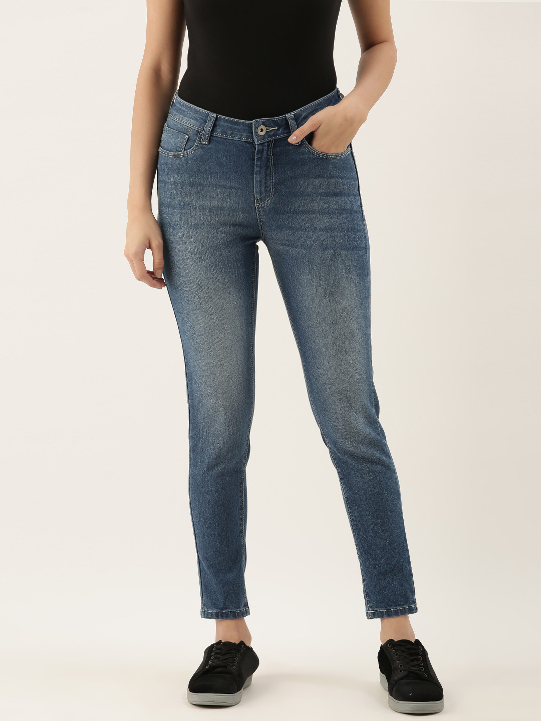 

Flying Machine Women Blue Veronica Skinny Fit High-Rise Clean Look Stretchable Jeans