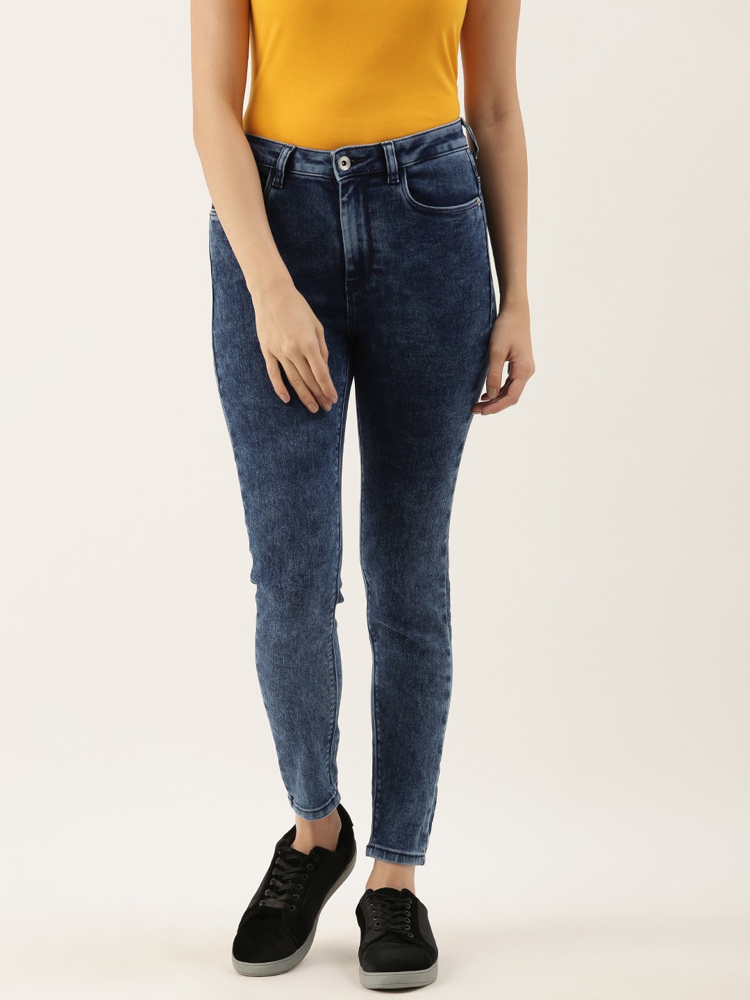 

Flying Machine Women Blue Veronica Skinny Fit High-Rise Clean Look Jeans