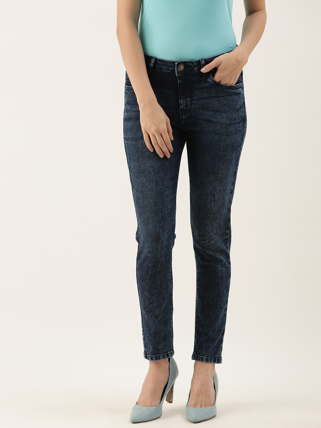 

Flying Machine Women Blue Veronica Skinny Fit Mid-Rise Clean Look Stretchable Jeans