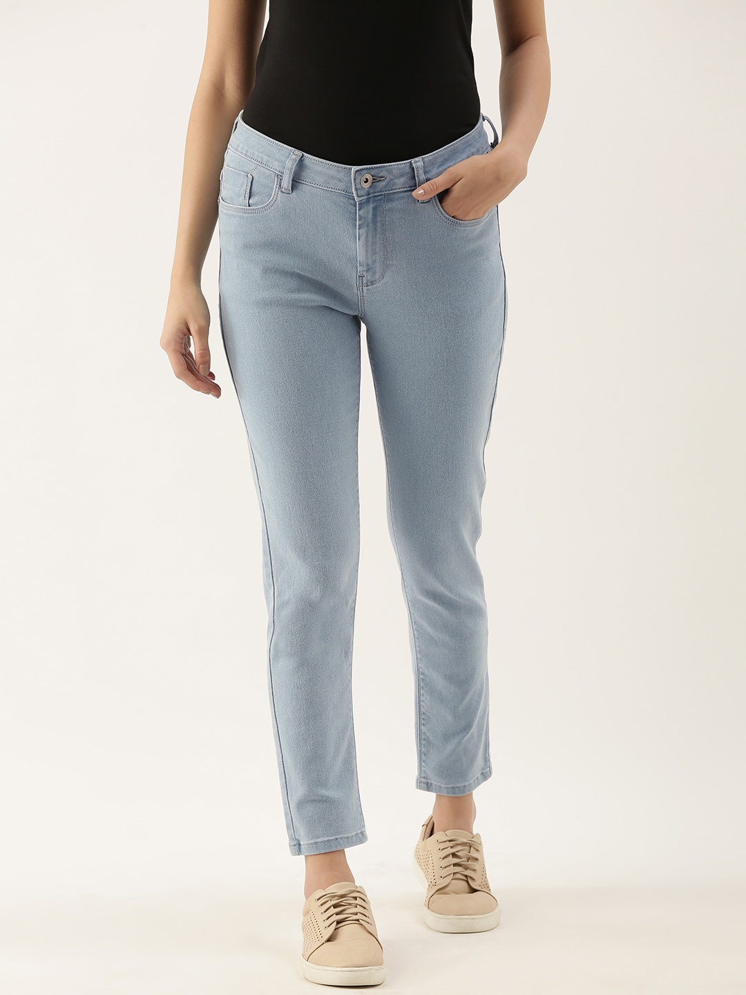 

Flying Machine Women Blue Veronica Skinny Fit Mid-Rise Clean Look Stretchable Jeans