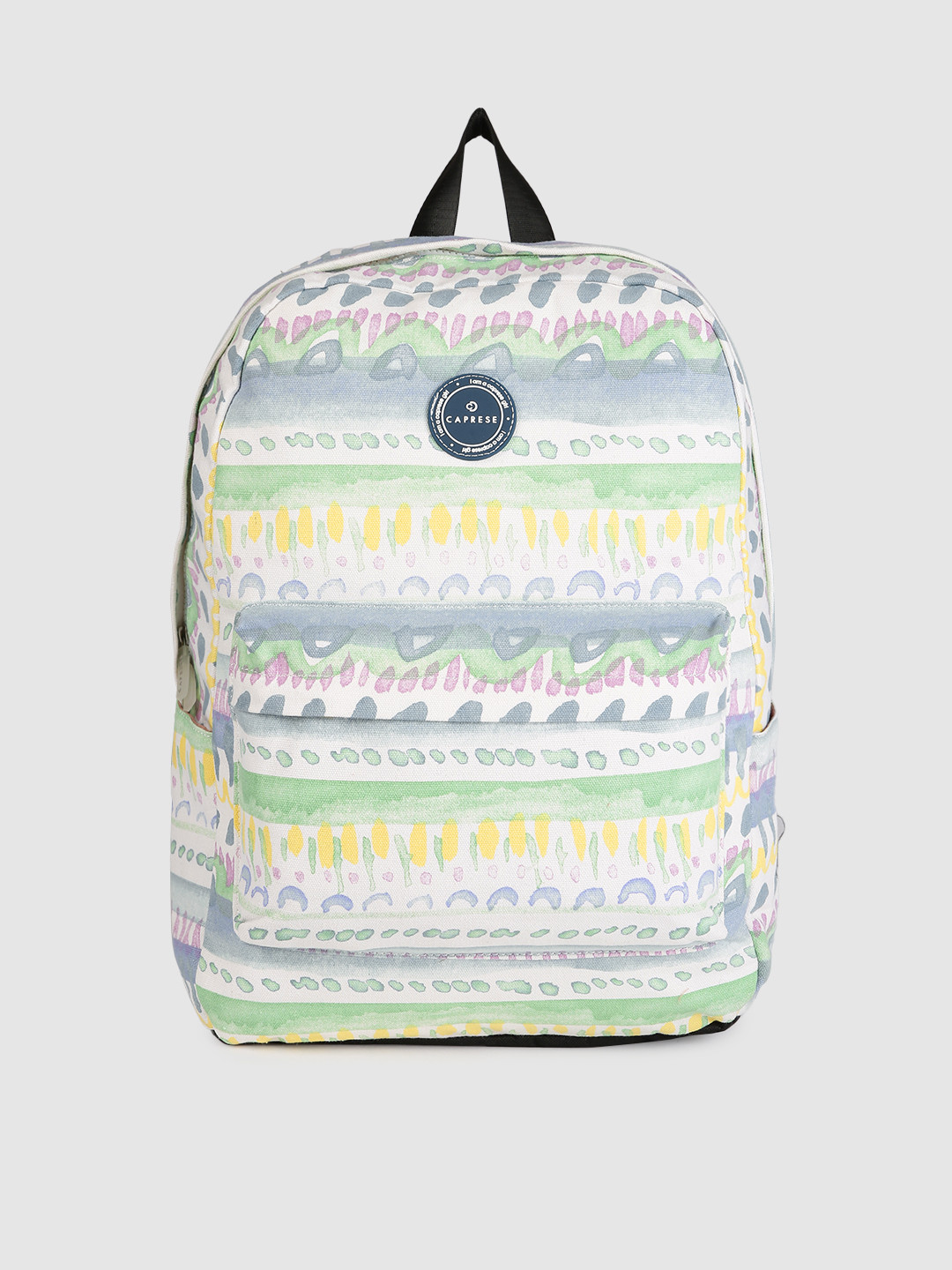 

Caprese Women White Graphic Printed VANI Laptop Backpack
