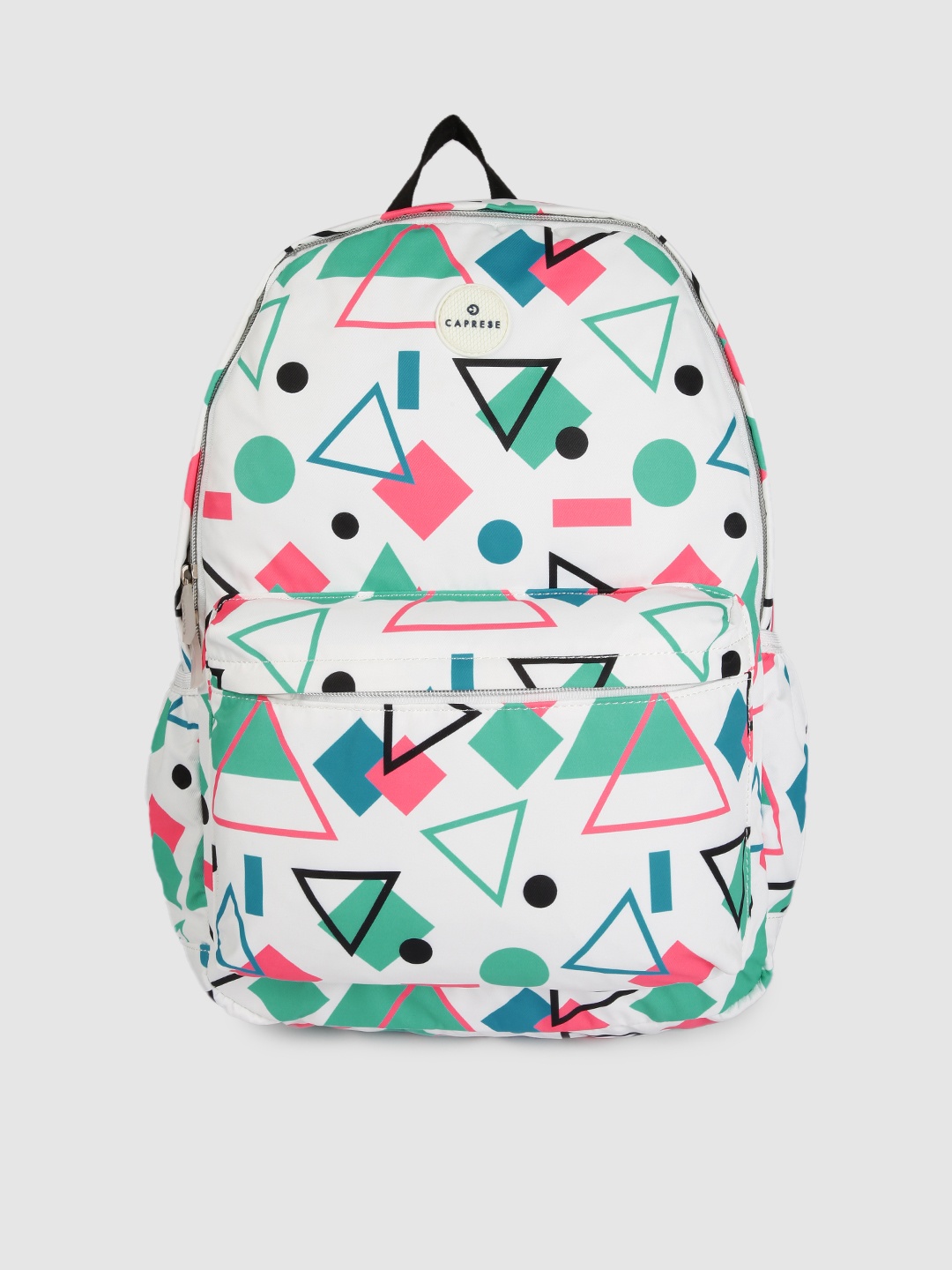 

Caprese Women White & Green Printed Backpack