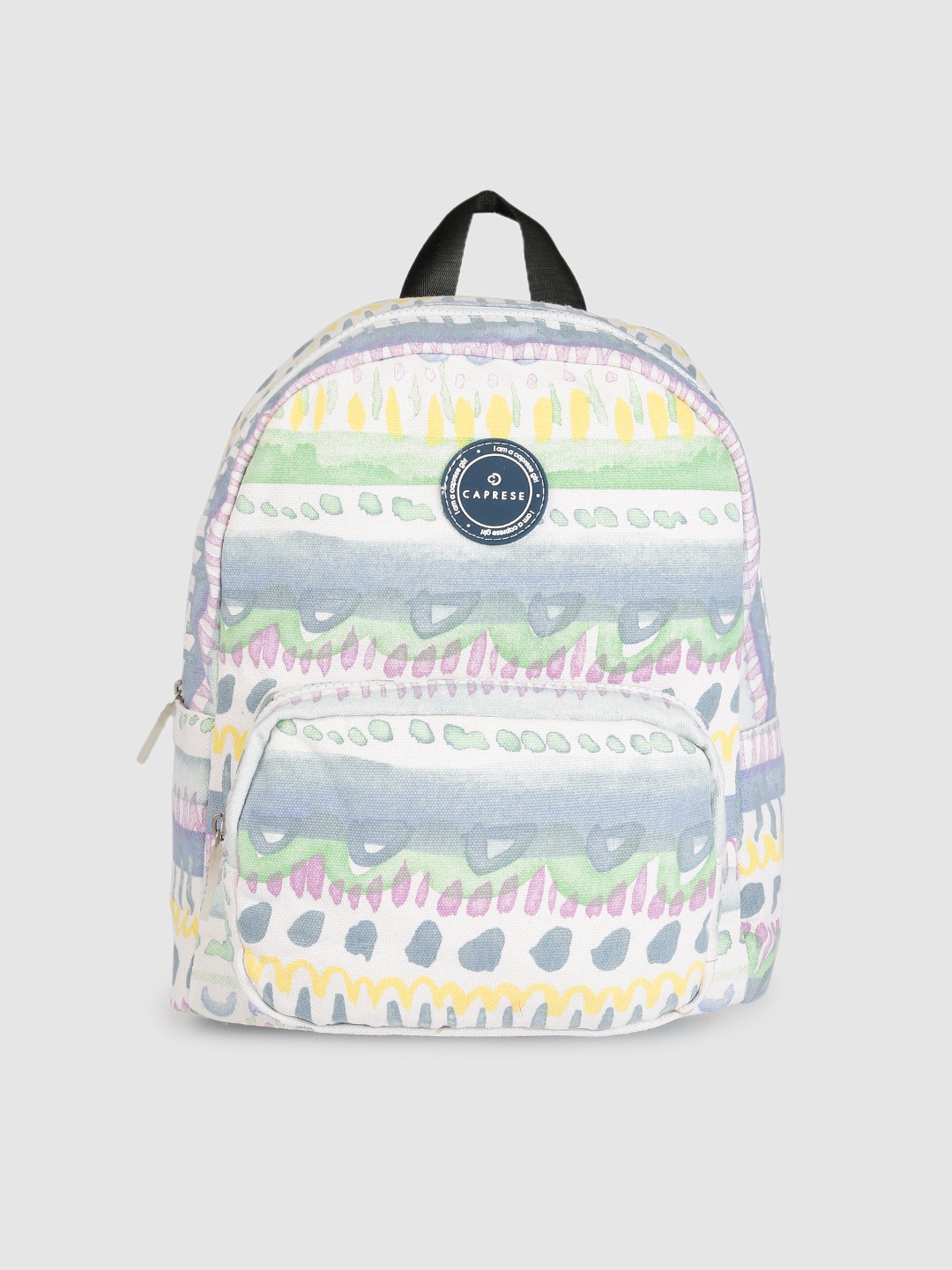 

Caprese Women White Graphic Backpack