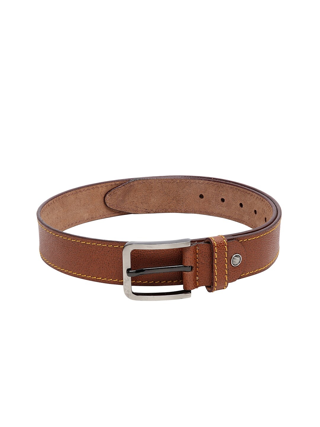 

CRUSSET Men Tan Brown Solid Leather Belt