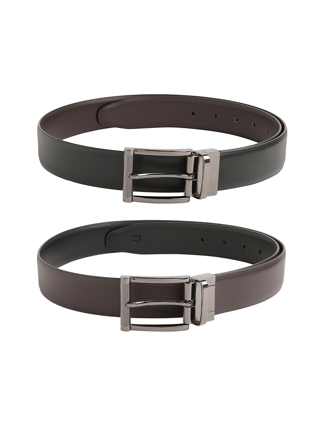 

CRUSSET Men Black Textured Belt