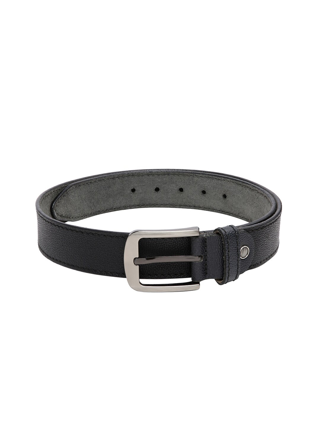 

CRUSSET Men Black Solid Leather Belt