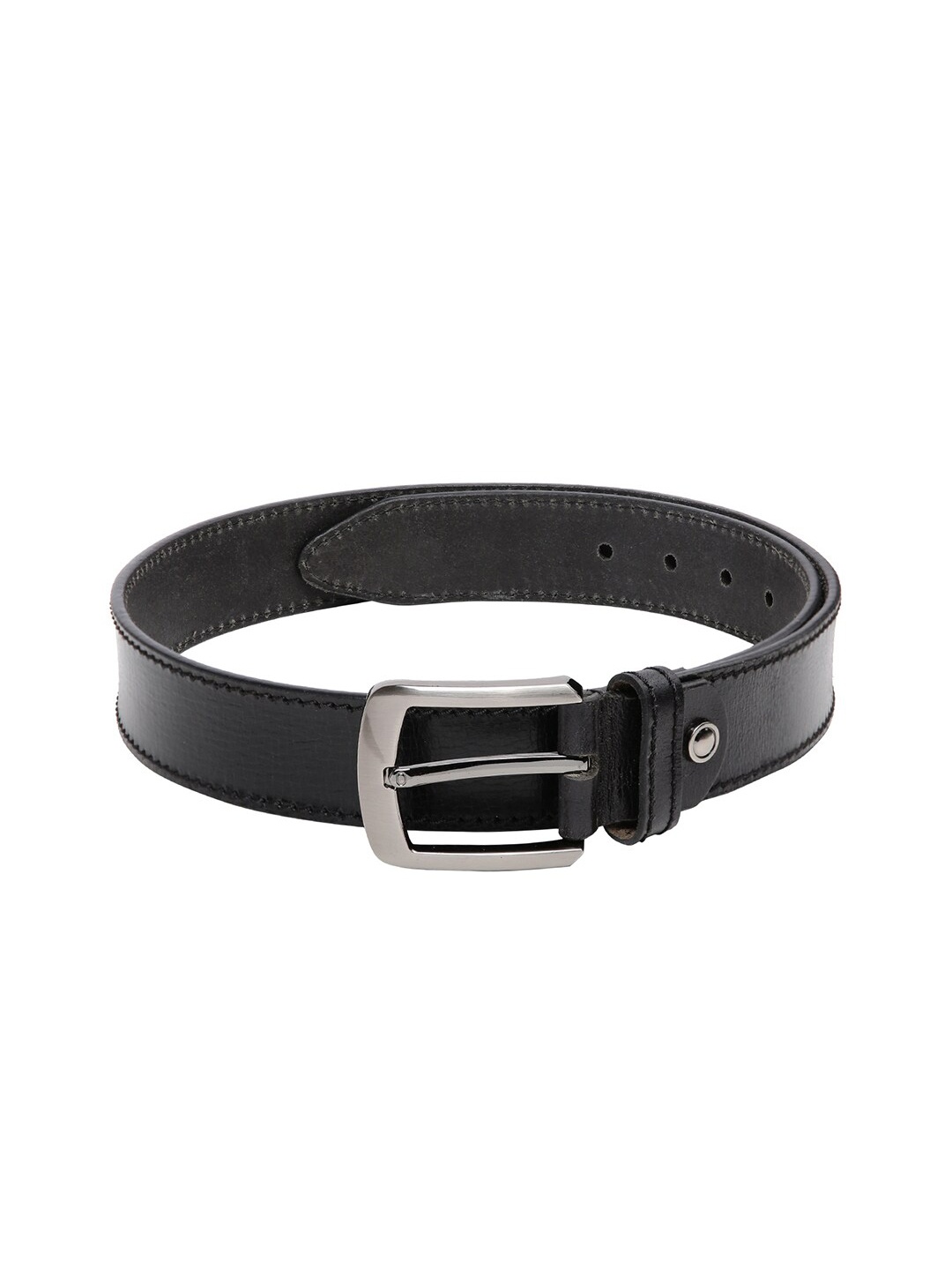 

CRUSSET Men Black Solid Leather Belt