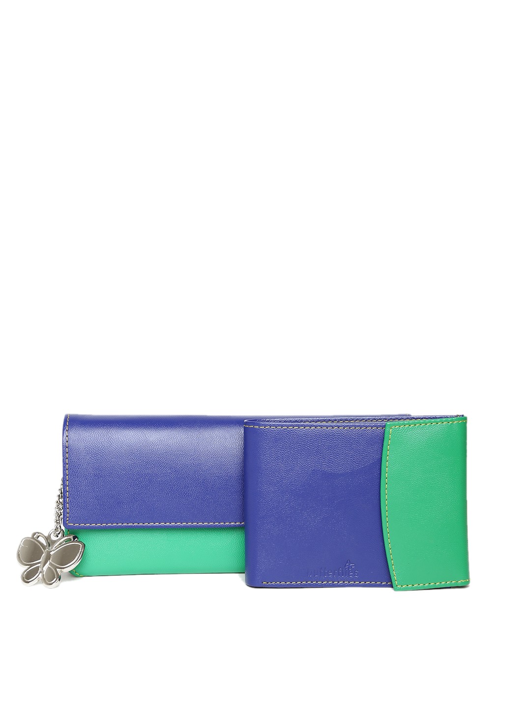 

Butterflies Women Blue & Green Textured Accessory Gift Set