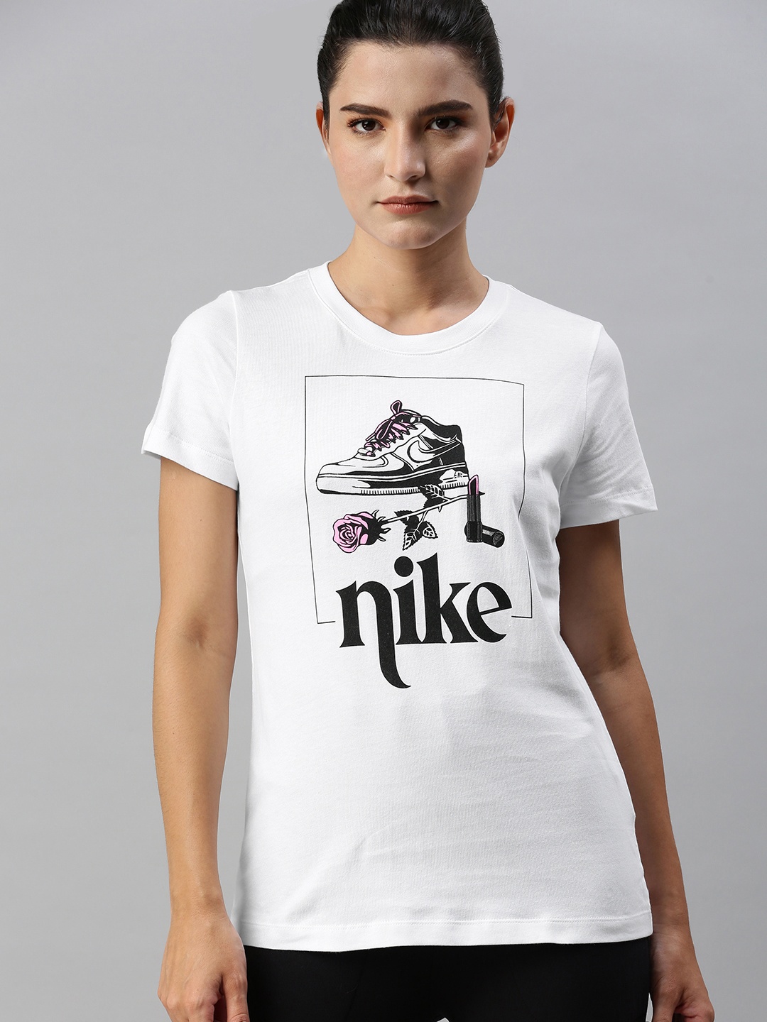 

Nike White Brand Logo NSW TEE STREET 2 FS Regular Top