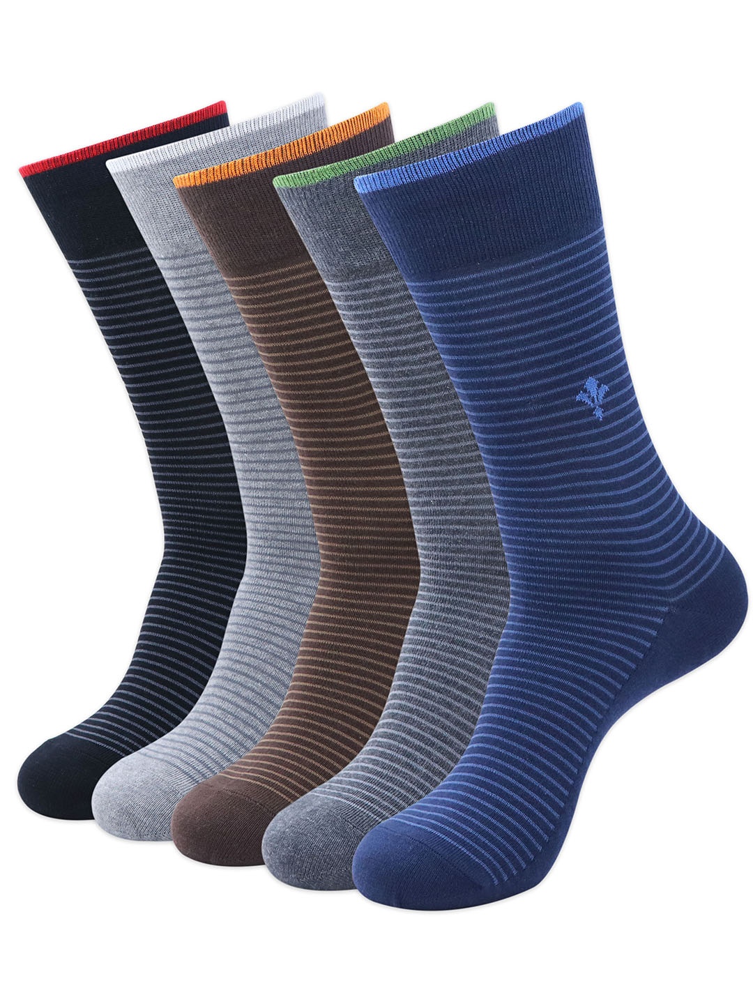 

Balenzia Men Pack Of 5 Assorted Calf-Length Socks