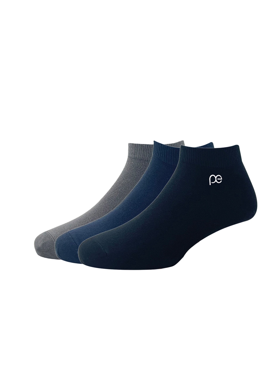 

Peter England Men Pack Of 3 Solid Ankle-Length Socks, Black