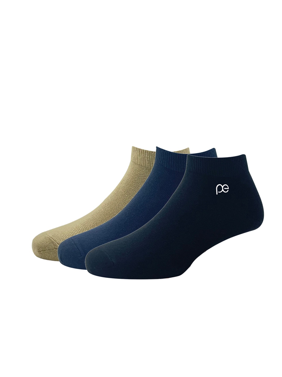

Peter England Men Pack Of 3 Solid Ankle-Length Socks, Black
