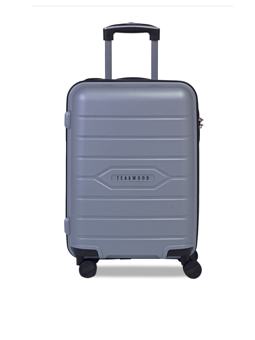

Teakwood Leathers Solid Hard-Sided Water-Resistant Medium Trolley Bag 65 CM, Silver