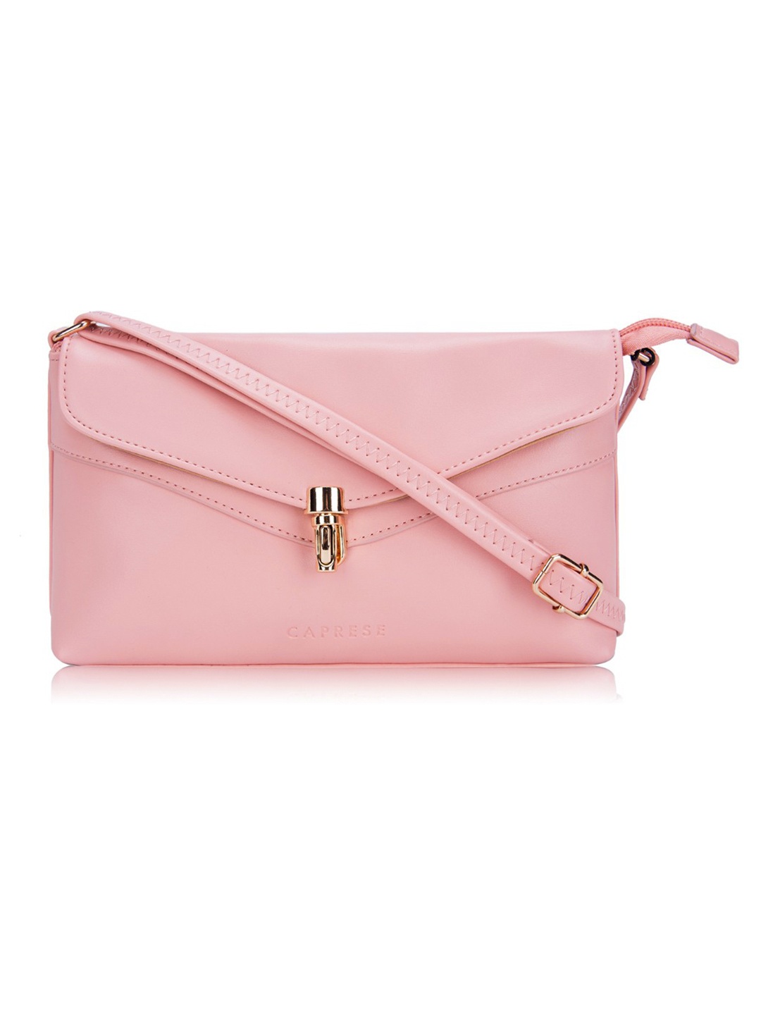 

Caprese Pink PU Structured Sling Bag