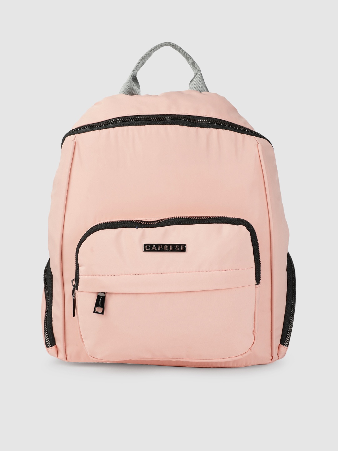 

Caprese Women Peach-Coloured Solid Backpack