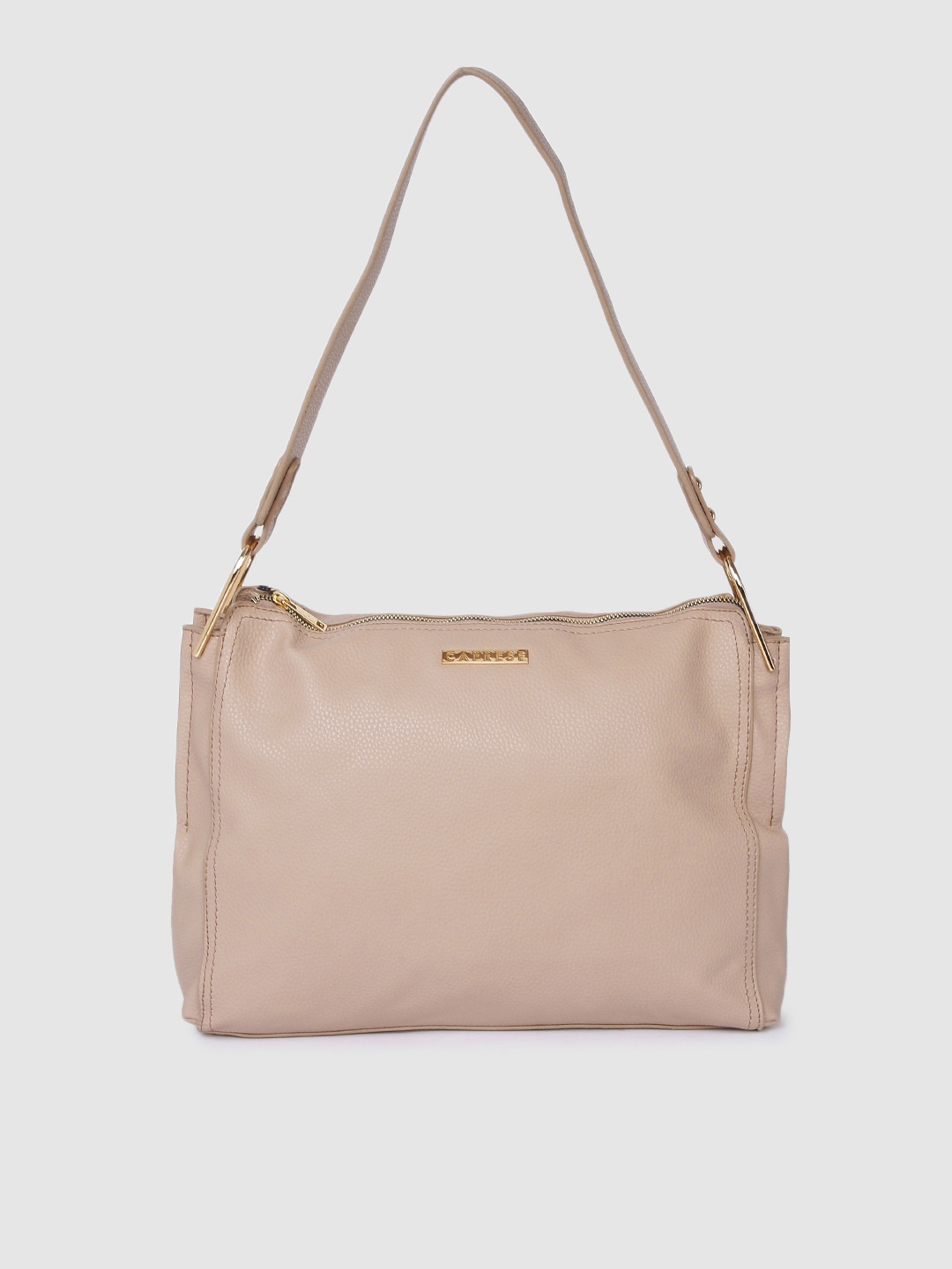 

Caprese Women Beige Solid Hobo Bag