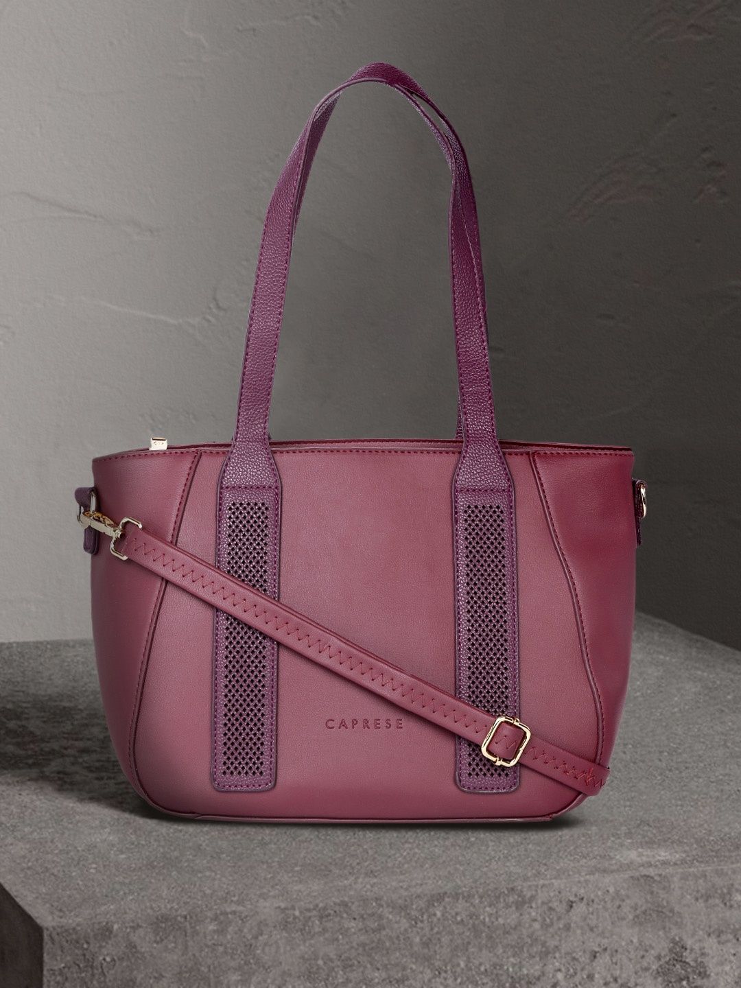 

Caprese Maroon Solid Shoulder Bag