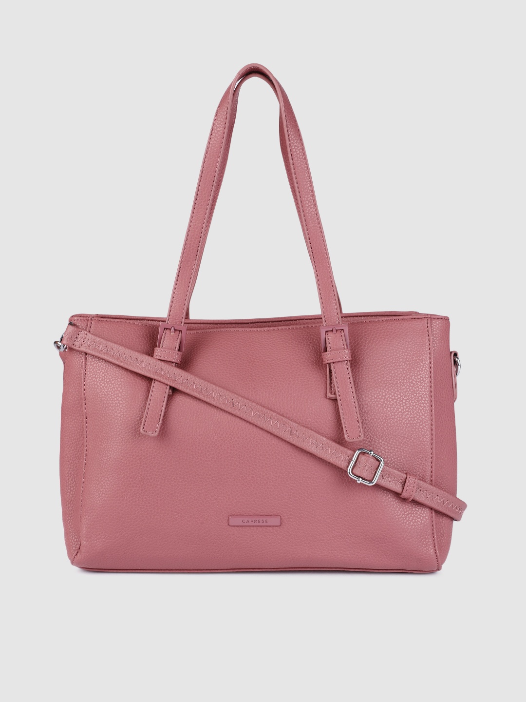 

Caprese Women Pink Leather Solid Shoulder Bag