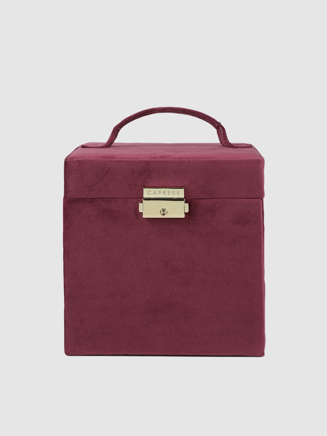 

Caprese Maroon Structured Handheld Jewel Box