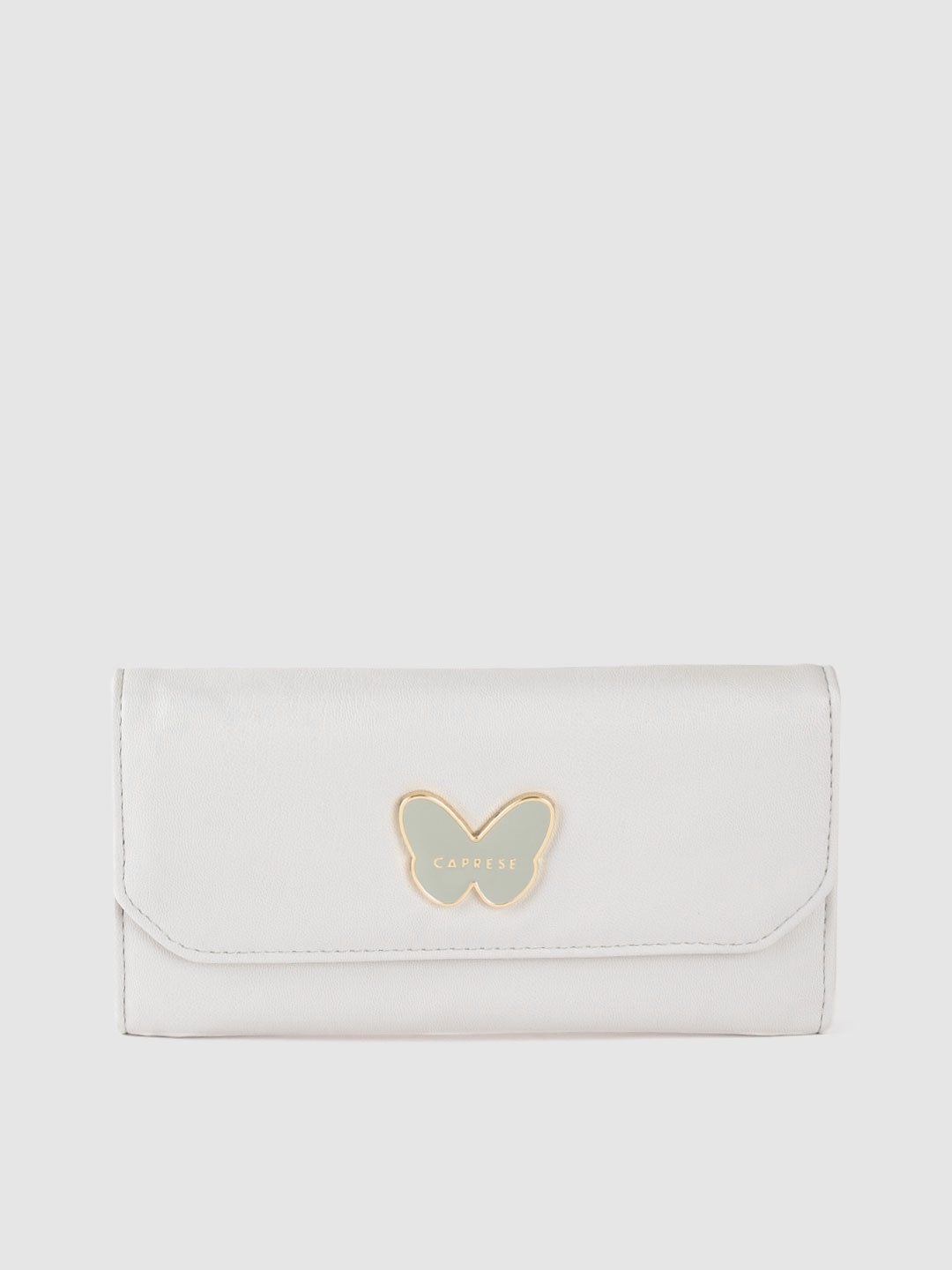 

Caprese Women Grey Solid Two Fold Wallet