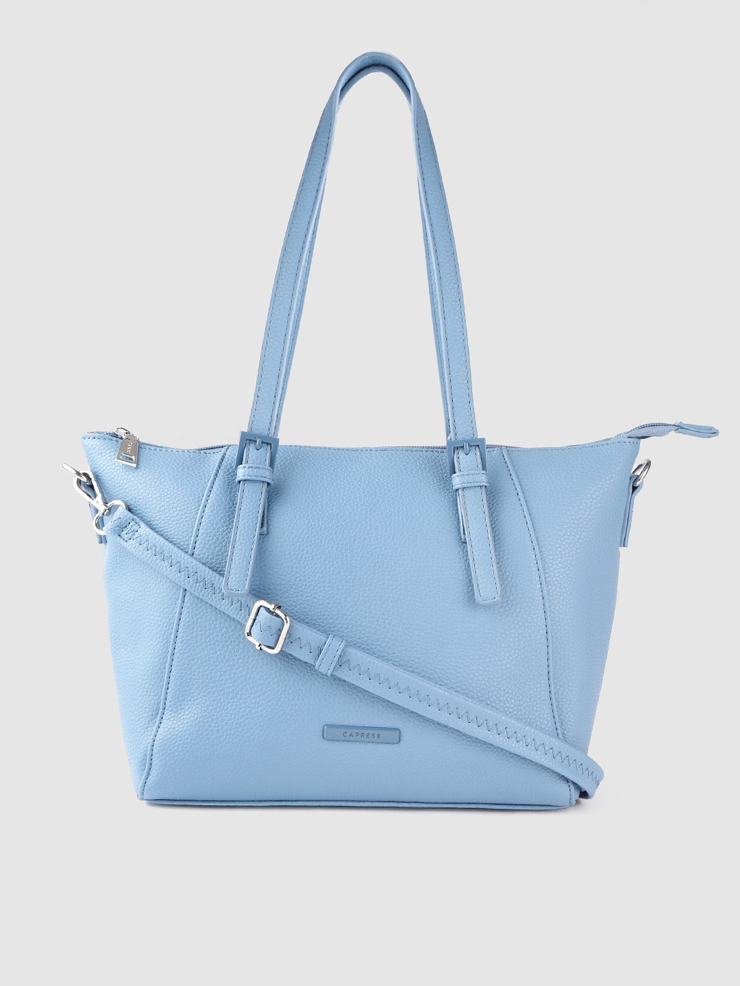 

Caprese Blue Structured Shoulder Bag with Detachable Sling Strap