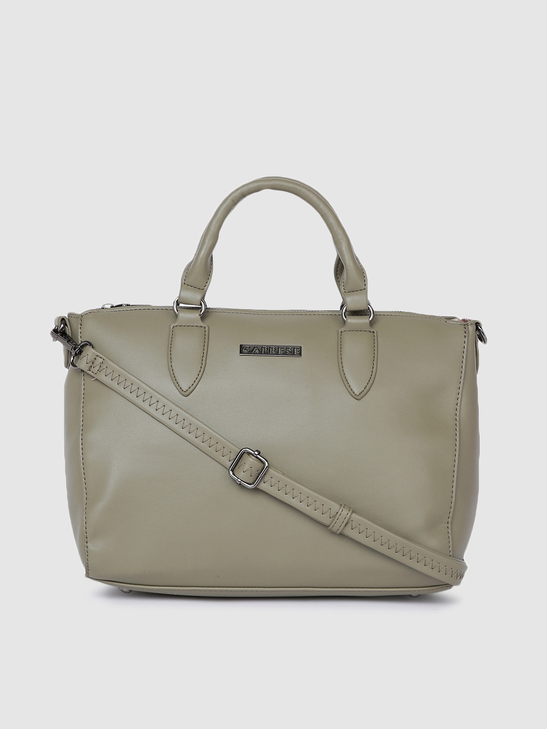 

Caprese Women Light Green Solid Handheld Bag
