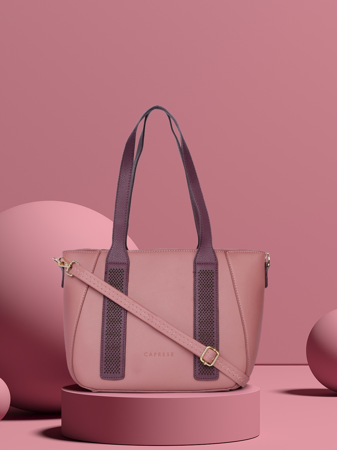 

Caprese Women Pink Solid Shoulder Bag