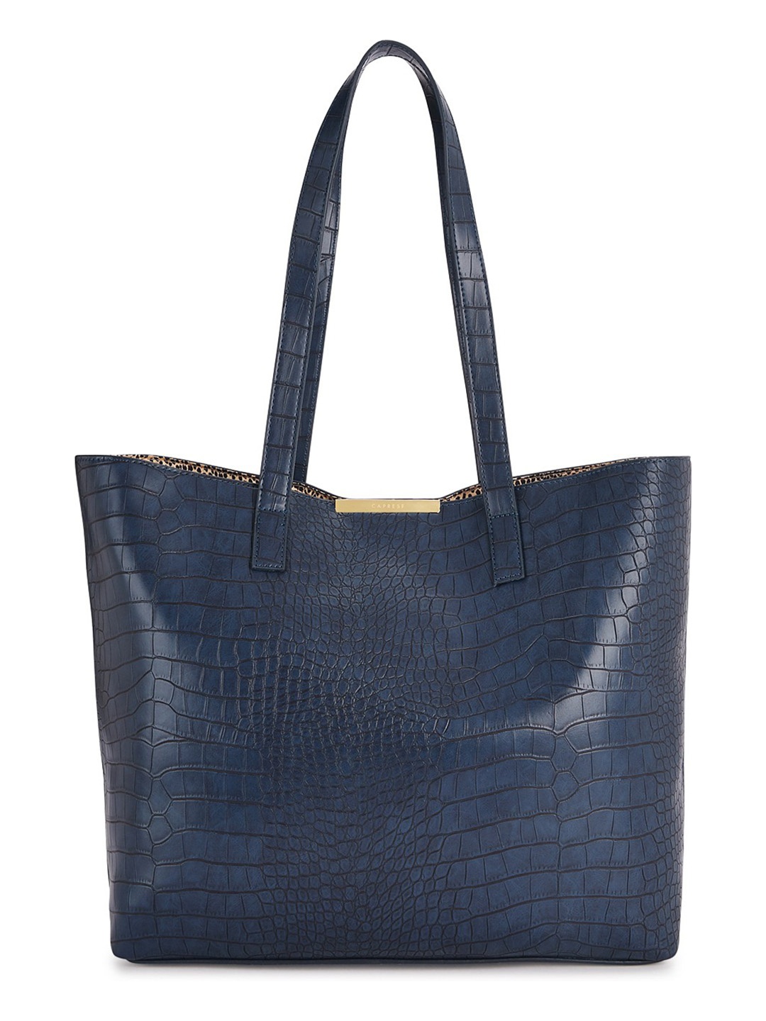 

Caprese Women Blue Textured Tote Bag